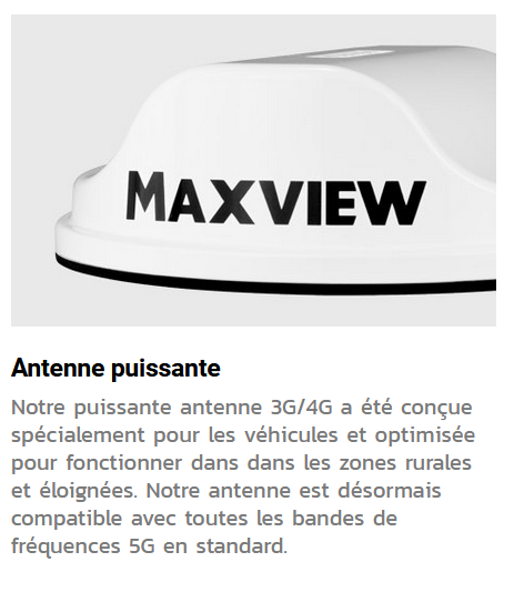 Antenne Roam Maxview 3G/4G/5G Camping-car Wifi Caravane Wifi