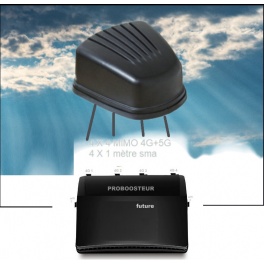 Kit Proboosteur 4G Future 2 SIM 4G CAT12 antenne AERIAN noire 4X4 rabaiss&eacute;e, technologie 4 fr&eacute;quences ext&eacute;rieures Version 2025