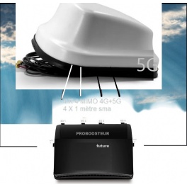 Kit Proboosteur 4G Future 2 SIM 4G CAT12 antenne AERIAN blanc 4X4 rabaiss&eacute;e, technologie 4 fr&eacute;quences ext&eacute;rieures Version 2024