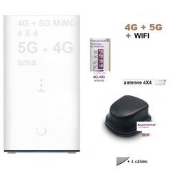 kit ProBOOSTEUR&copy; 4G+5G antennas (rare) Europe 1 SIM CAT 20 (antennes ext&eacute;rieures 4G + 5G  4X4 mimo aerian eco3  3M 