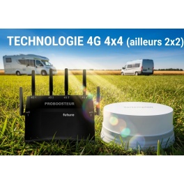 Kit Proboosteur 4G Future 2 SIM 4G CAT16 antenne Platinium 4X4 rabaiss&eacute;e, technologie 4 fr&eacute;quences ext&eacute;rieures 2026