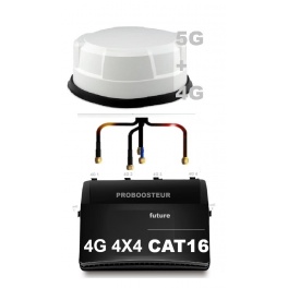 Kit 2025/2026 Proboosteur 4G Future 2  CAT16 + 4G  antenne tour 4X4 blanc 30cm PRO, technologie 4 fr&eacute;quences ext&eacute;rieures