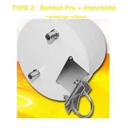 antenne 4g Boule Pro Europ&eacute;enne (ou d&ocirc;me ) ,renforc&eacute; type 3 sans c&acirc;ble
